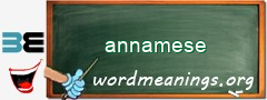 WordMeaning blackboard for annamese